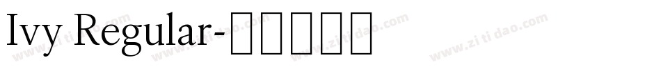 Ivy Regular字体转换